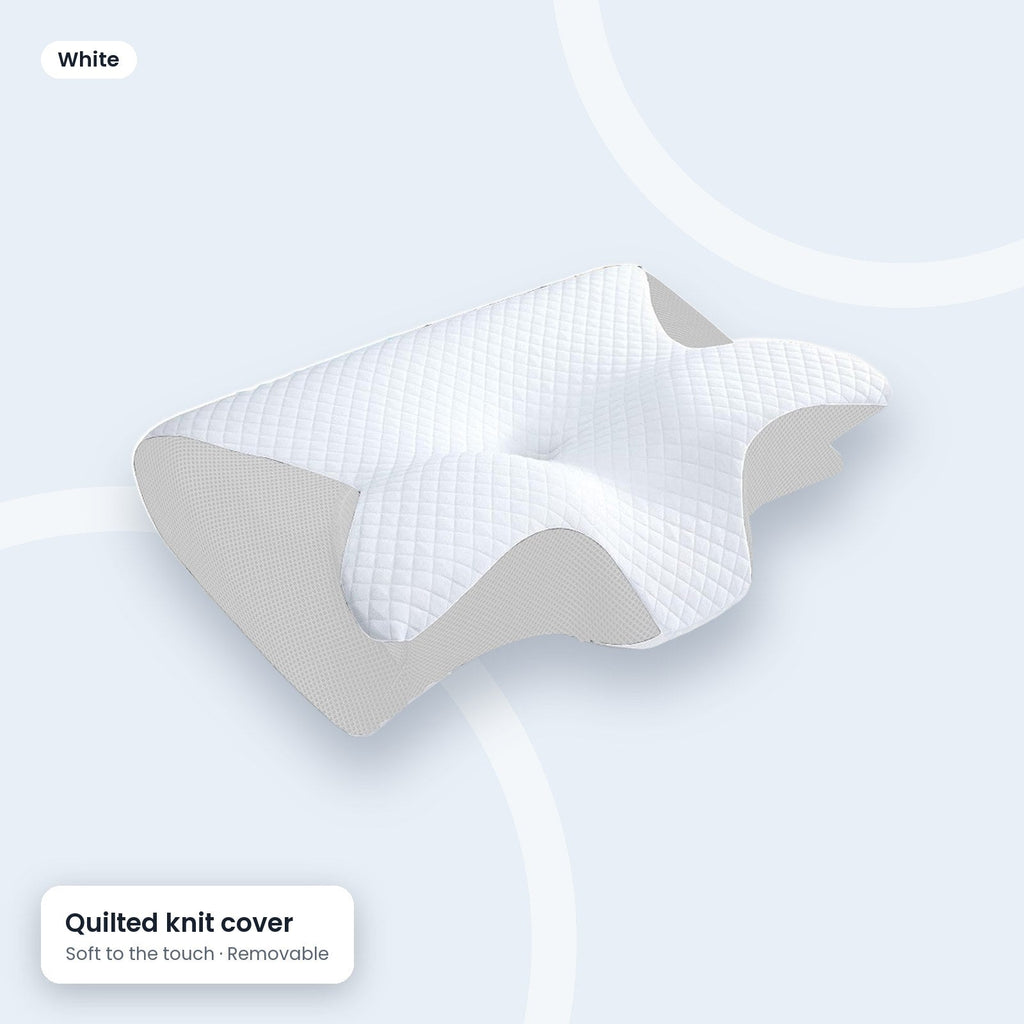 Quilted knit cover, shown in white
