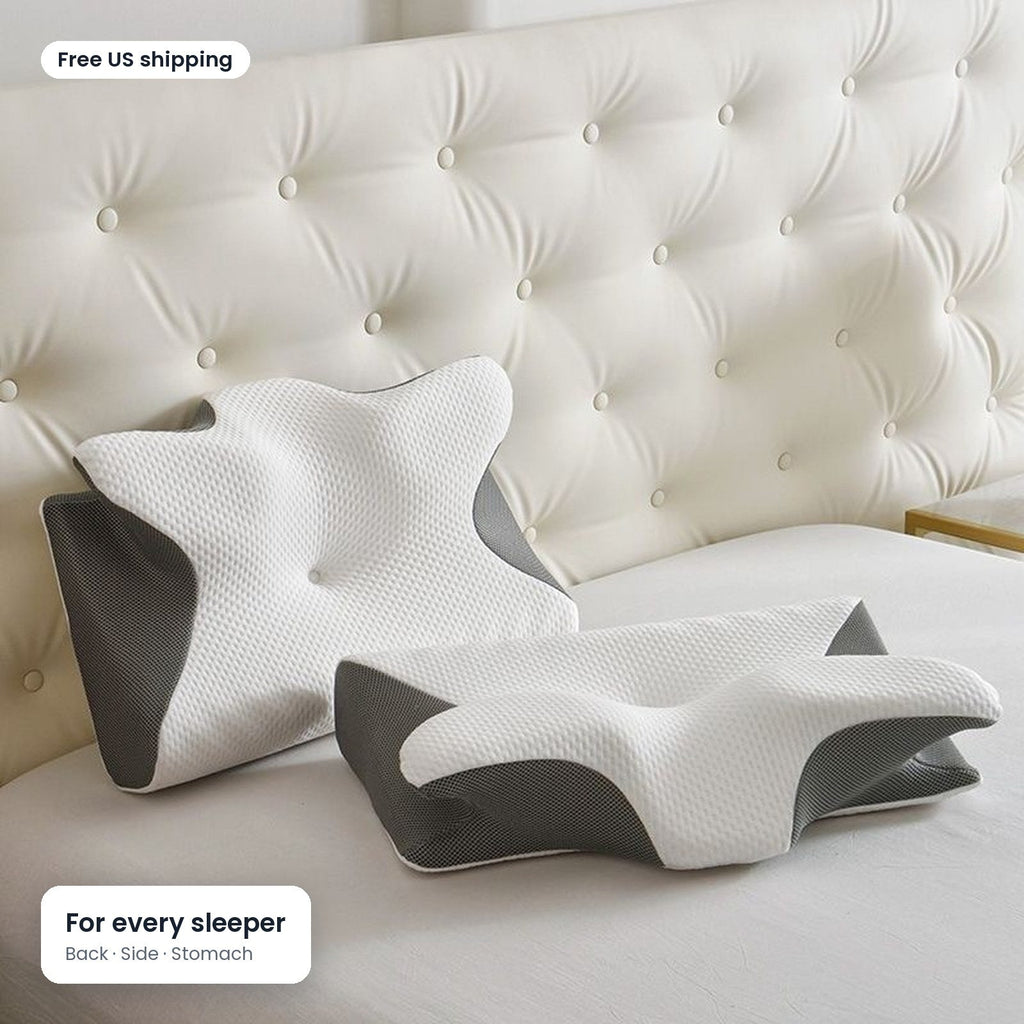 Contour pillows on a bed