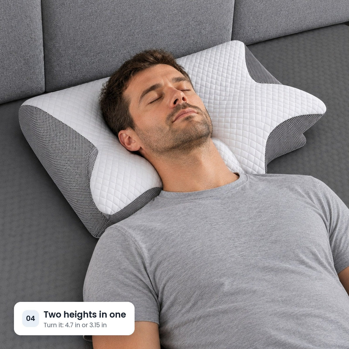 Two heights in one pillow